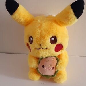 Pikachu Holding A Avocado 10in Plush Toy